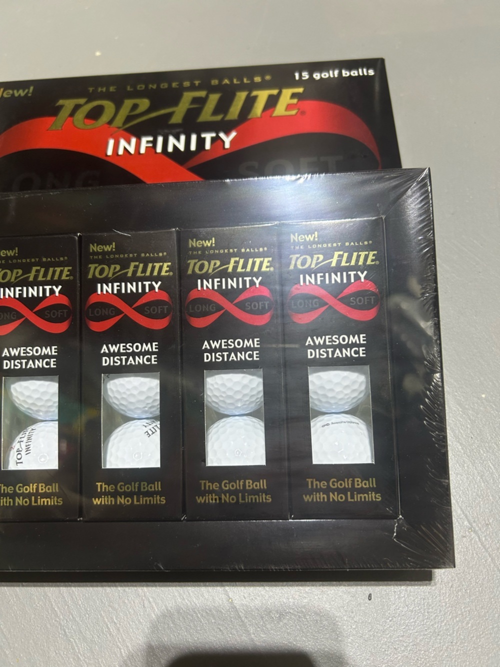 (NEW) Top Flite Infinity Long Soft Awesome Distance 15 Pack Golf Balls - Picture 8 of 8